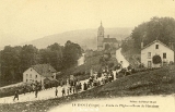 Le Tholy - Abside de l'Eglise et Route de Gérardmer
